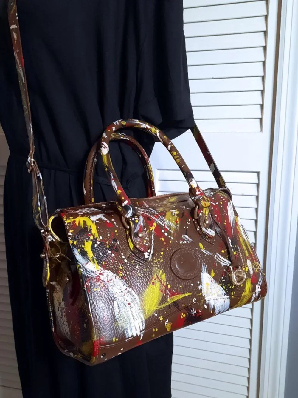 Vintage Dooney & Bourke Dipinta Inspired Satchel - Picture 4 of 15